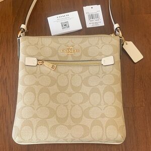 Coach Beige Signature Crossbody Bag
